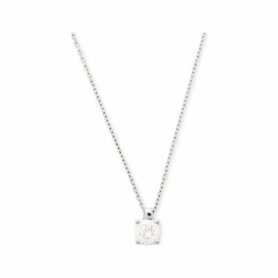 Collier en or blanc et oxyde de zirconium, 42cm