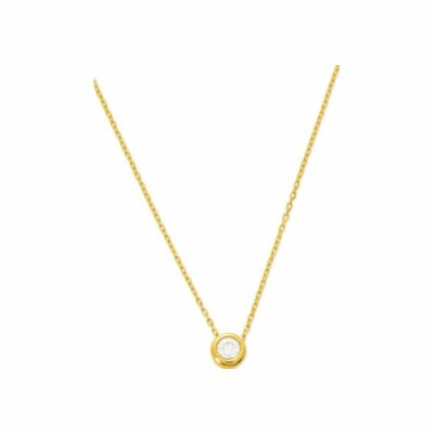 Collier en or jaune et oxyde de zirconium