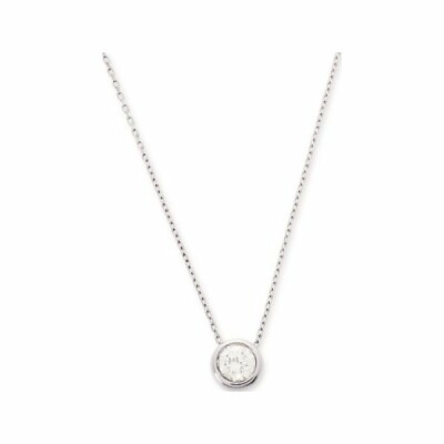 Collier en or blanc et oxyde de zirconium