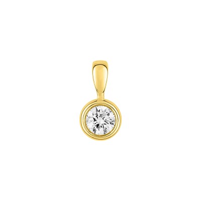 Pendentif en or jaune et oxyde de zirconium