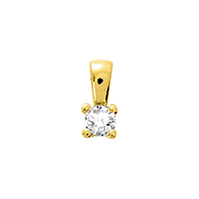 Pendentif en or jaune et oxyde de zirconium