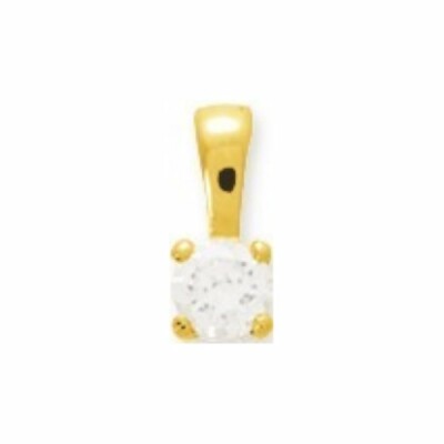 Pendentif en or jaune et oxyde de zirconium