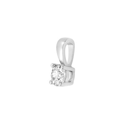 Pendentif en or blanc et oxyde de zirconium