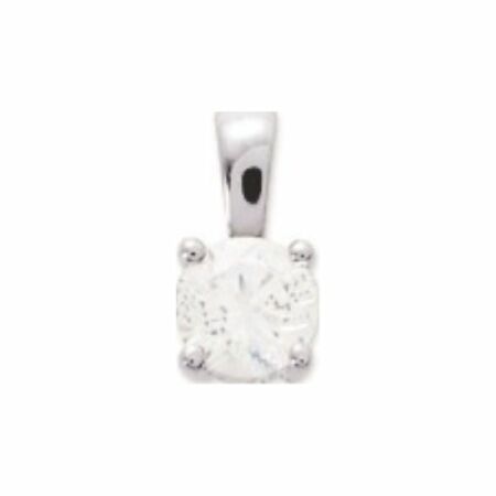 Pendentif en or blanc et oxyde de zirconium