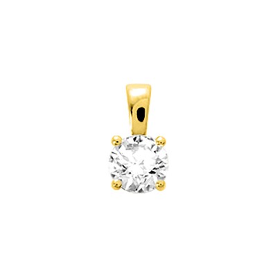 Pendentif en or jaune et oxyde de zirconium
