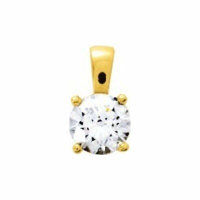 Pendentif en or jaune et oxyde de zirconium