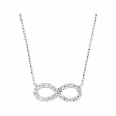 Collier en or blanc et oxyde de zirconium