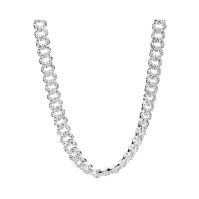 Collier Pandora Maille Cubaine Pavé en argent, 45 cm