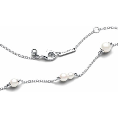 Collier Pandora en argent et perle d'eau douce, taille 45 cm