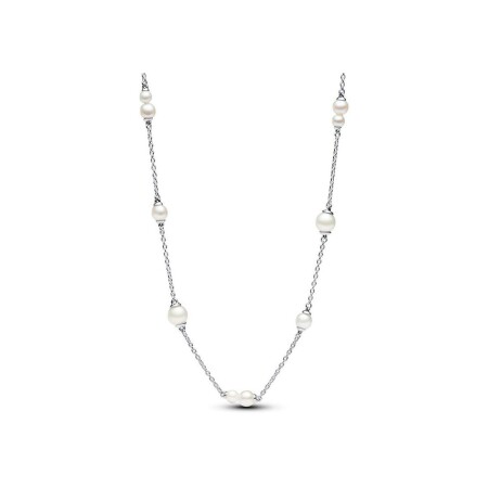 Collier Pandora en argent et perle d'eau douce, taille 45 cm