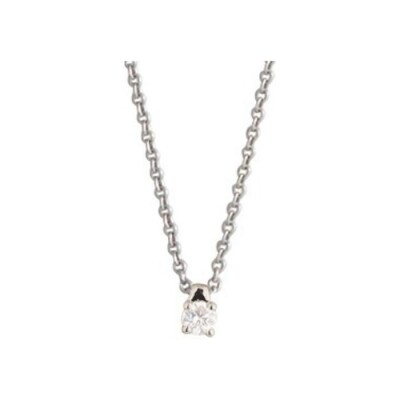 Collier en or blanc et diamant 0.08ct