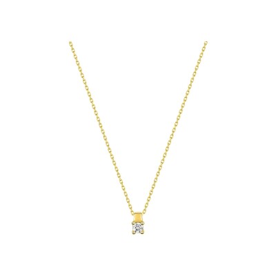 Collier en or jaune et diamant 0.08ct