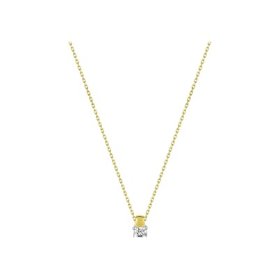 Collier en or jaune et diamant 0.14ct