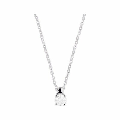 Collier en or blanc et oxyde de zirconium