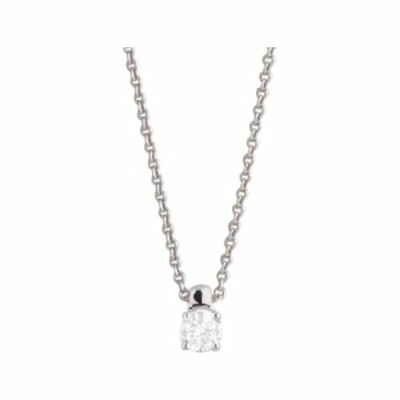 Collier en or blanc et oxyde de zirconium