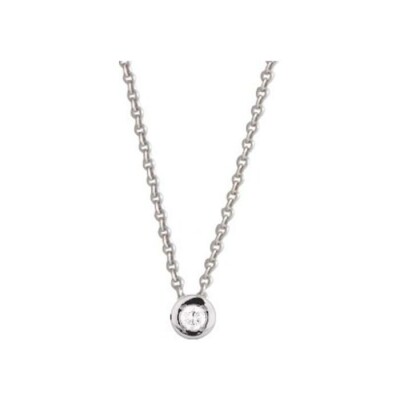 Collier en or blanc et diamant 0.04ct