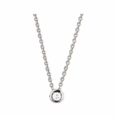 Collier en or blanc et diamant 0.04ct