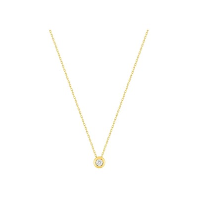 Collier en or jaune et diamant 0.08ct