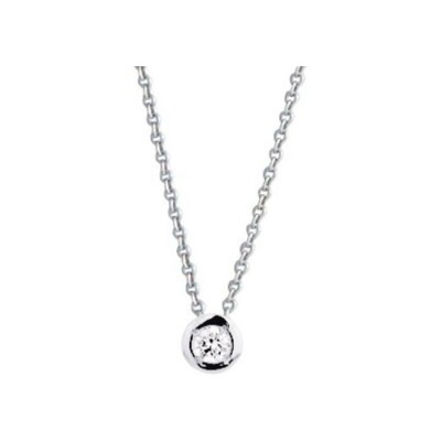 Collier en or blanc et diamant 0.08ct