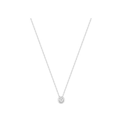 Collier en or blanc et diamant 0.08ct