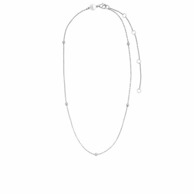 collier Ti Sento en argent rhodié, boules, 42cm