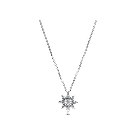 Collier Pandora Moments Etoile Polaire en argent et oxydes de zirconium