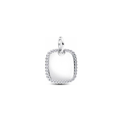 Médaillon Pandora Carré Gravable en argent