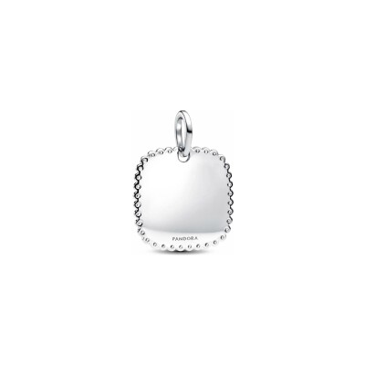 Médaillon Pandora Carré Gravable en argent