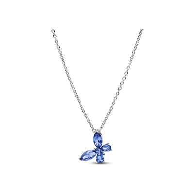 Collier Pandora Papillon en argent et oxydes de zirconium, 45 cm
