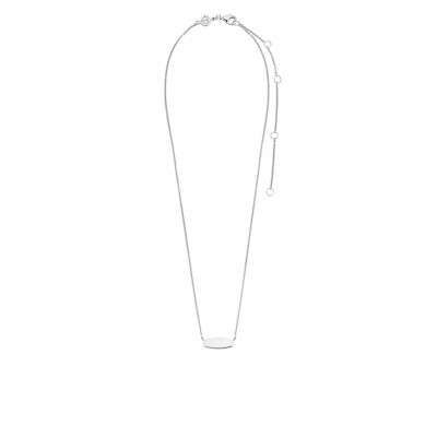 Collier Ti Sento en argent rhodié doré, cartouche doré, 42cm