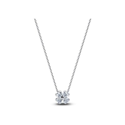 Collier Pandora Timeless Trèfle à Quatre Feuilles Scintillantes en argent et oxydes de zirconium, 45 cm