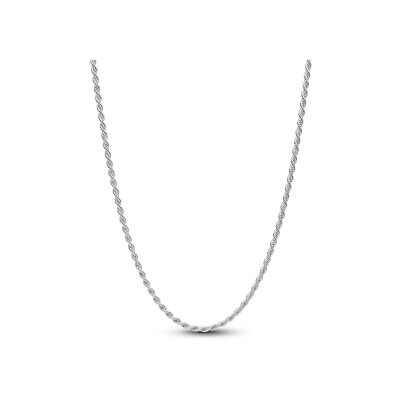 Collier Pandora Moments maille corde en argent, 70cm