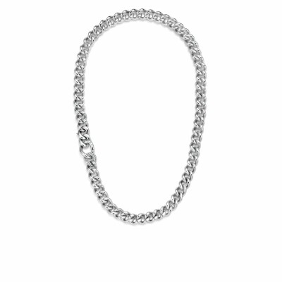 Collier Ti Sento en argent rhodié, grands maillons, 45cm