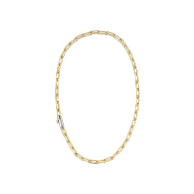 Collier Ti Sento en argent doré, maille forçat, 48cm