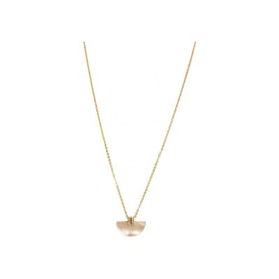 Collier en or rose, nacre et diamant