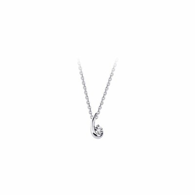 Collier en or blanc et diamants de 0.006ct