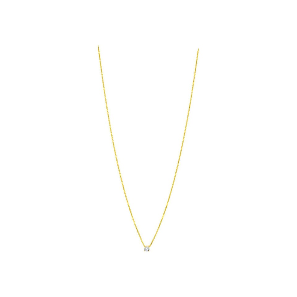 Collier en or jaune et diamant 0.02ct