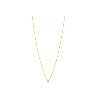 Collier en or jaune et diamant 0.02ct