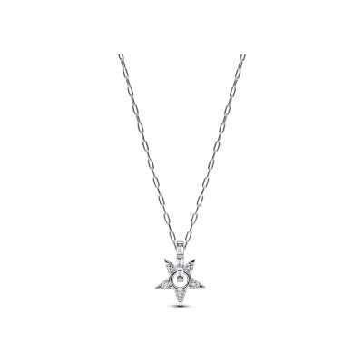 Collier avec pendentif Pandora Timeless Étoile Scintillante Ajourée en argent et oxyde de zirconium, 45cm