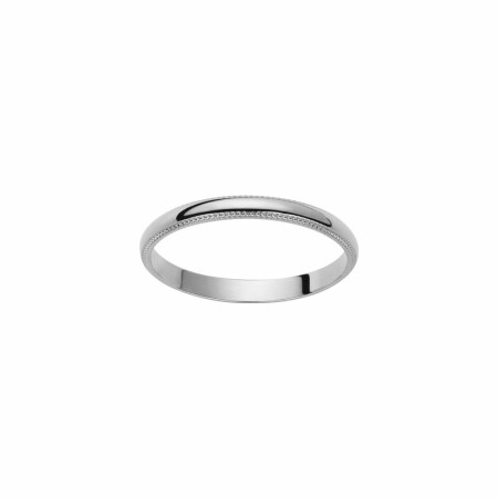 Alliance en or blanc, 4mm