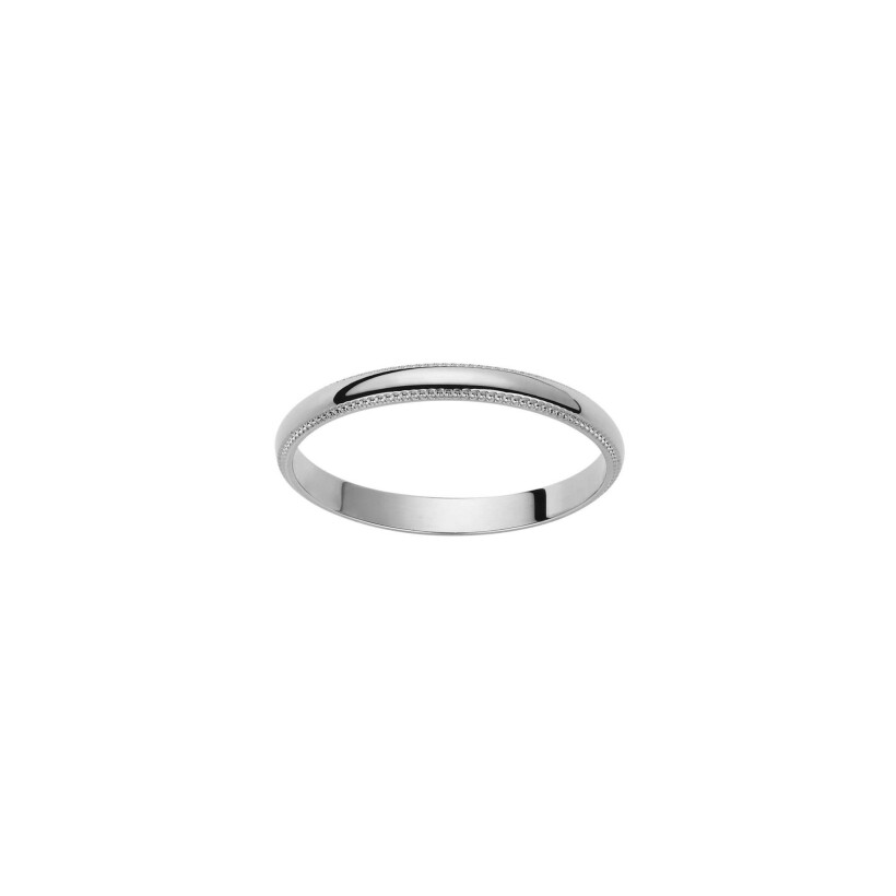 Alliance en or blanc, 2.5mm