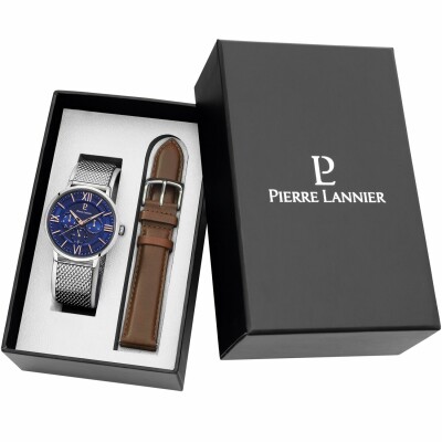 Coffret de montre Pierre Lannier Beaucour 395D168 et un bracelet supplémentaire