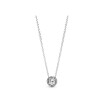 Collier Pandora Timeless halo scintillant rond en argent et oxyde de zirconium, 45cm