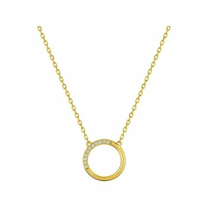 Collier en or jaune et oxydes de zirconium