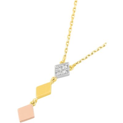 Collier en or jaune et diamant 0.03ct
