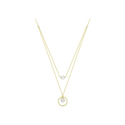 Collier en or jaune et perle de culture