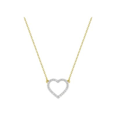 Collier en or jaune et oxyde de zirconium
