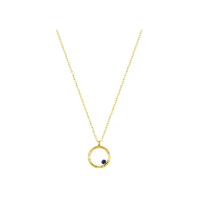 Collier en or jaune et saphir