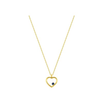 Collier en or jaune et saphir
