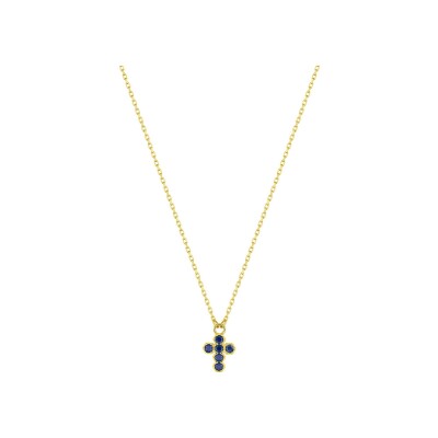 Collier en or jaune et saphir